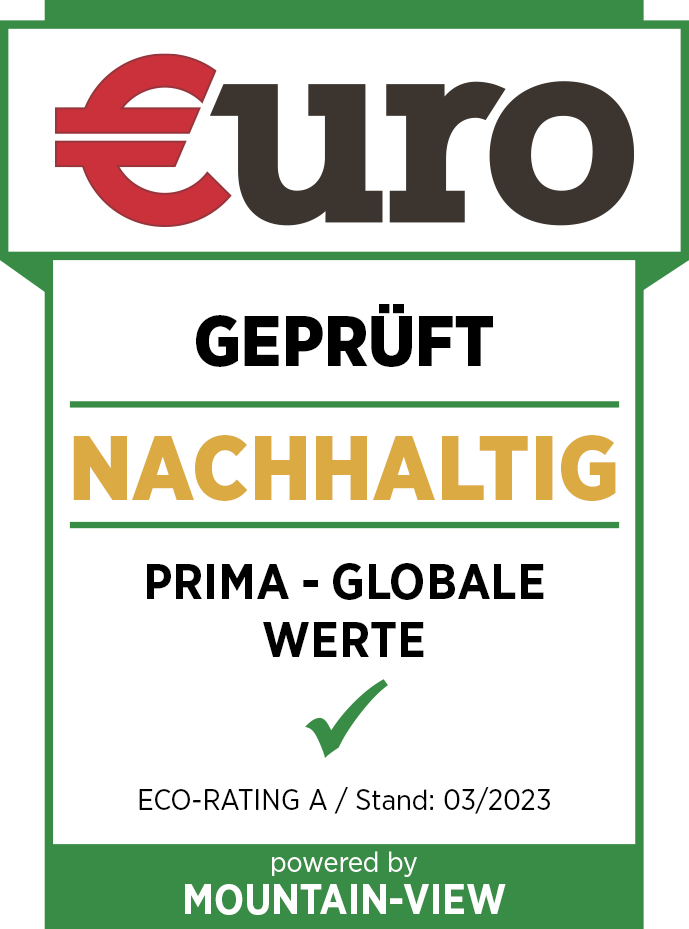 Euro Eco Rating Globale Werte A PRIMA Globale Werte von Euro ausgezeichnet